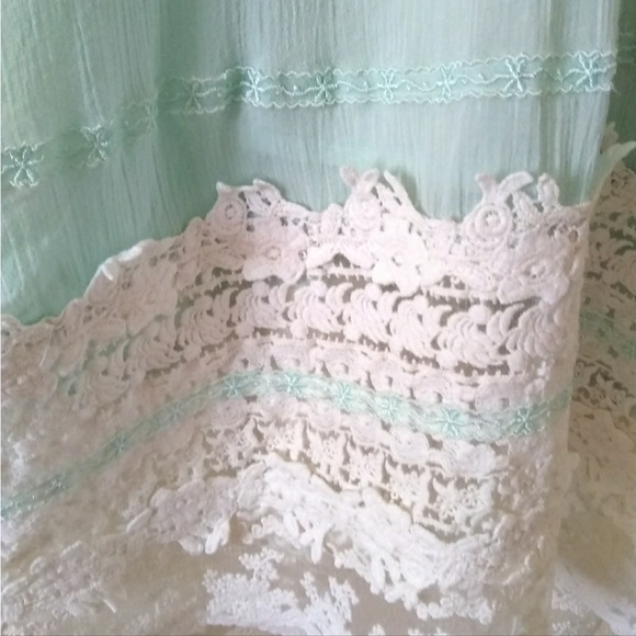 Cottage core light green summer dress - Picture 5 of 6